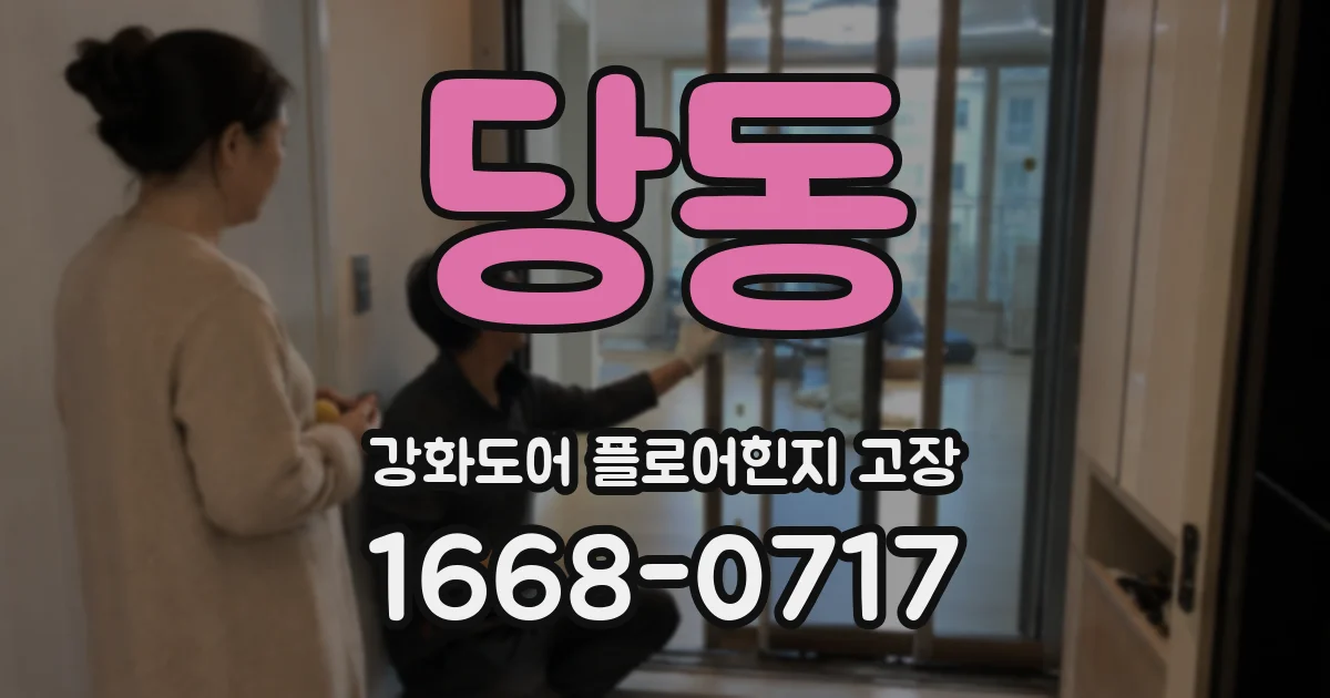 당동 강화도어 플로어힌지 고장