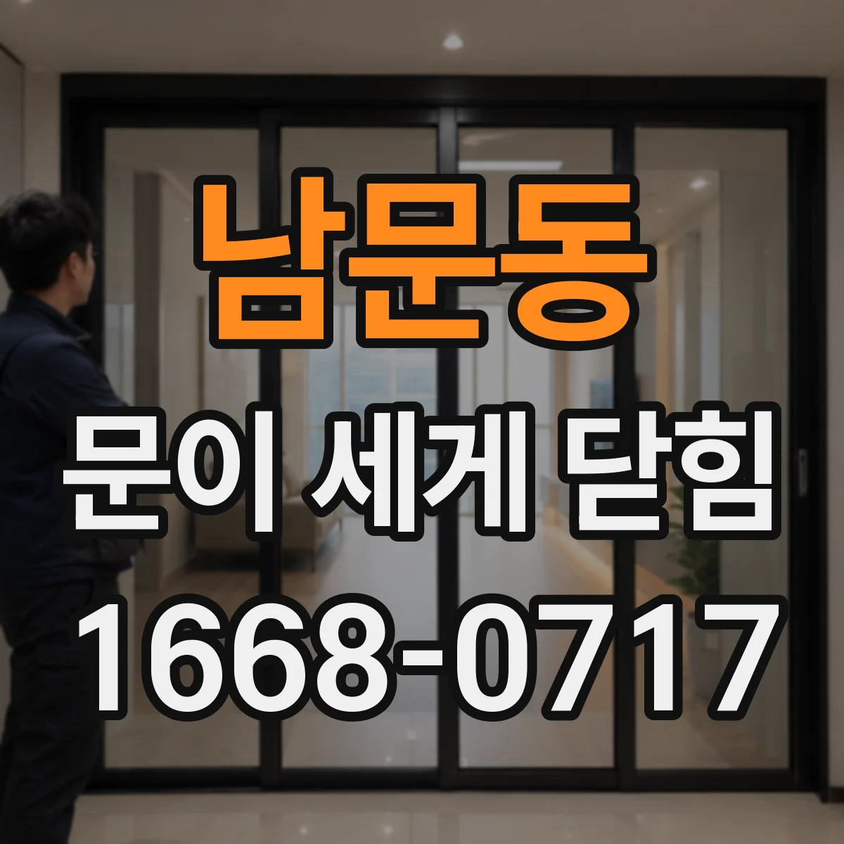 남문동 문이 세게 닫힘