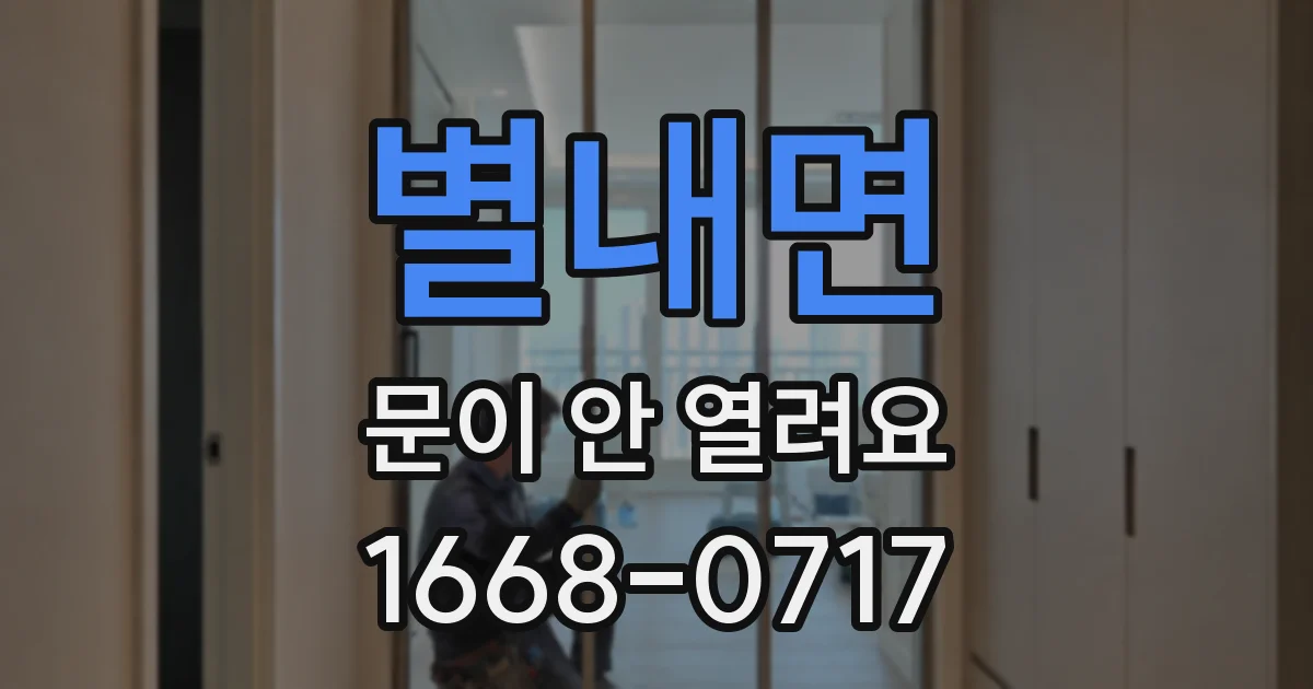 별내면 문이 안 열려요