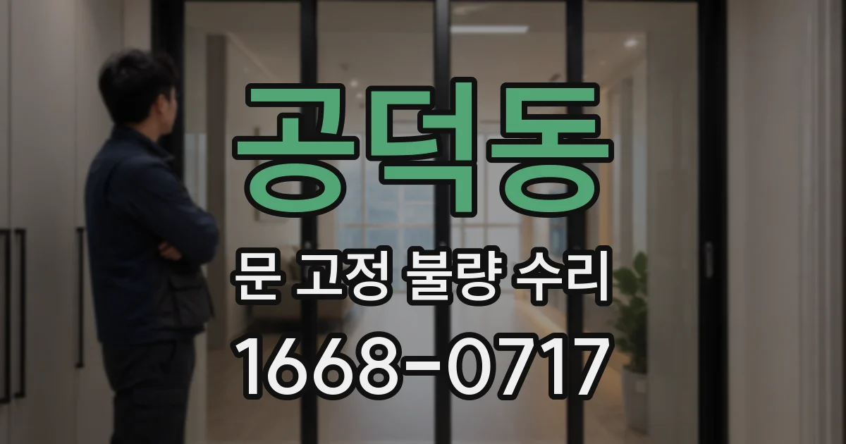 공덕동 문 고정 불량 수리