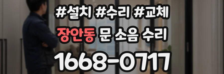 장안동 문 소음 수리