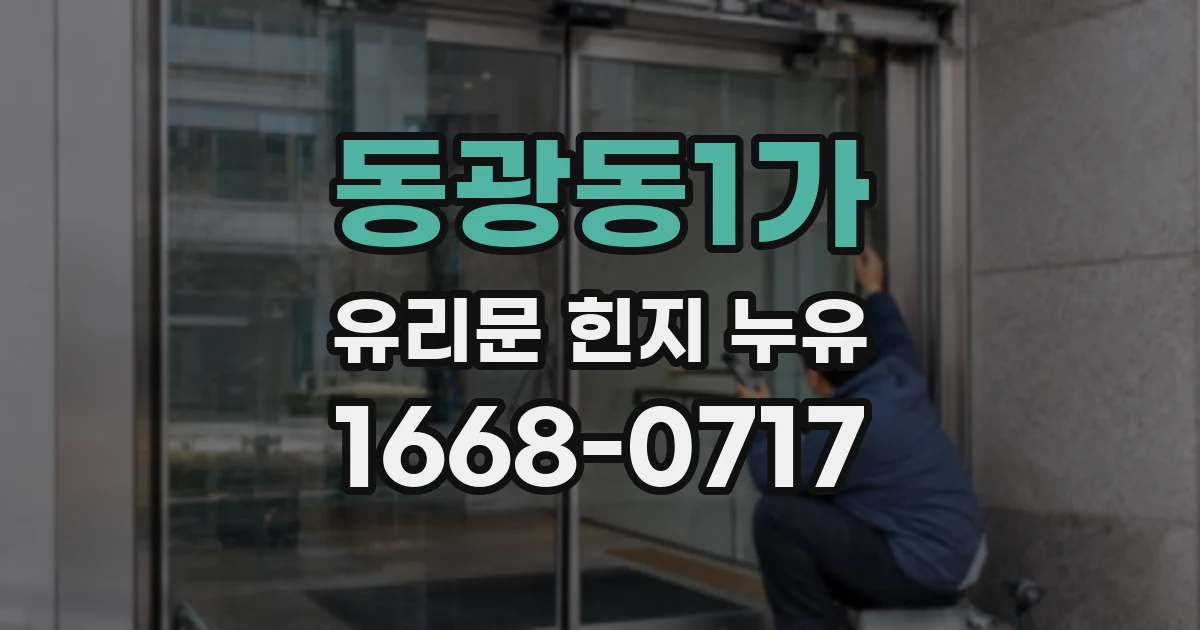 동광동1가 유리문 힌지 누유