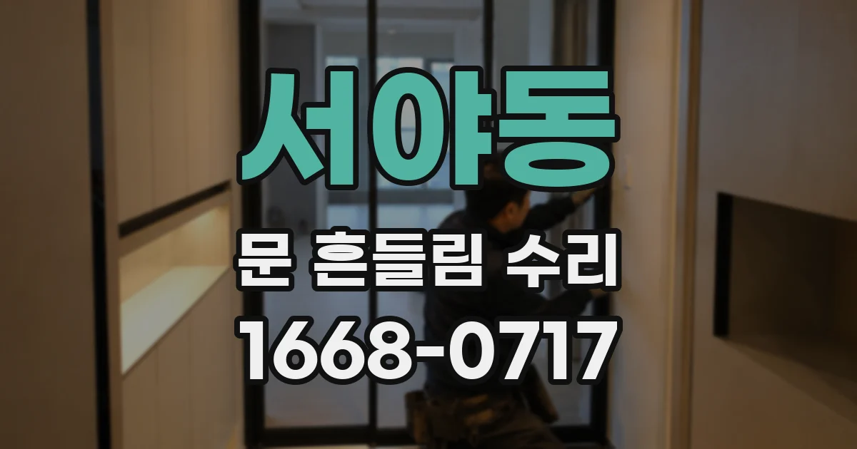 서야동 문 흔들림 수리