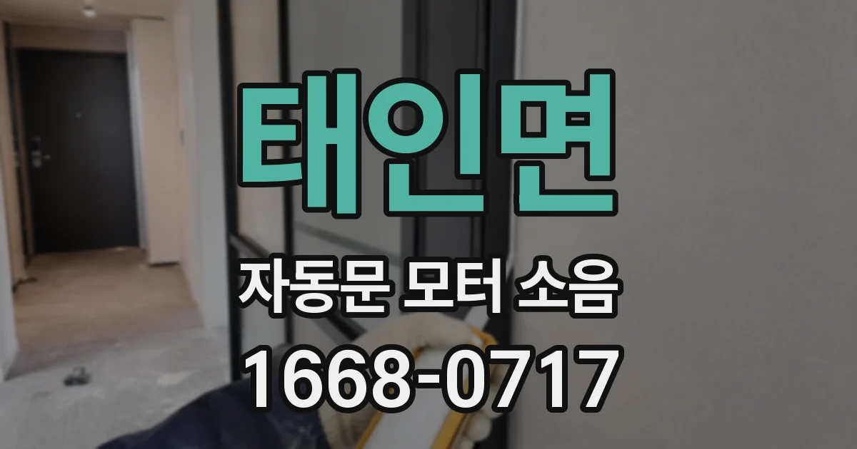 태인면 자동문 모터 소음