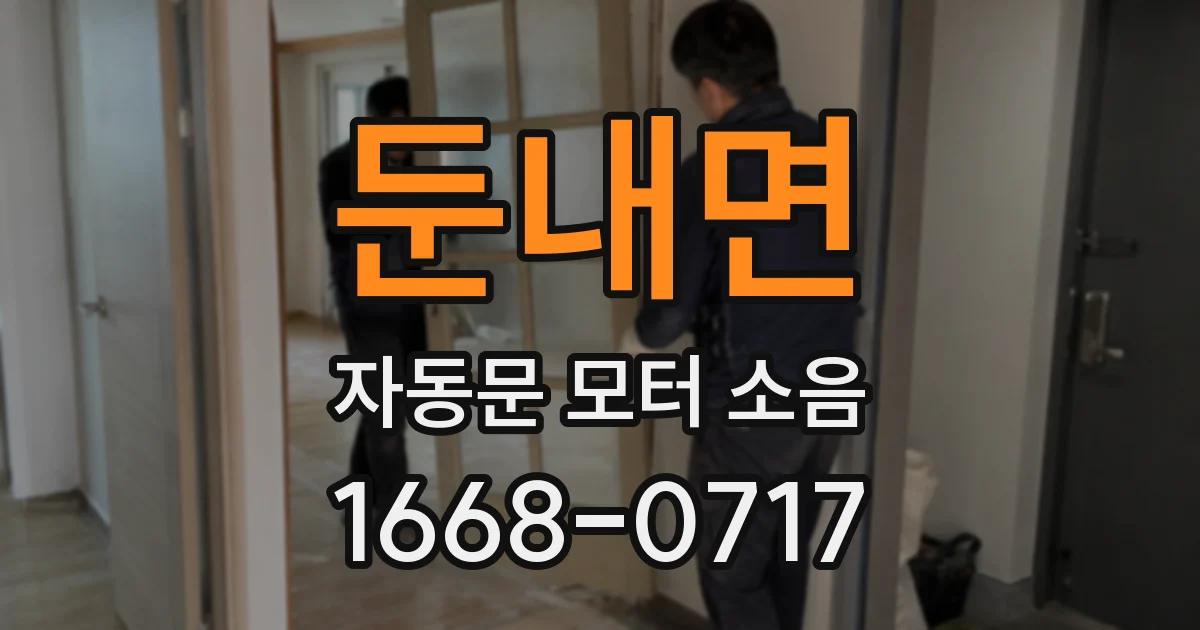 둔내면 자동문 모터 소음