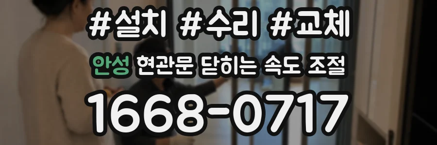 안성 현관문 닫히는 속도 조절