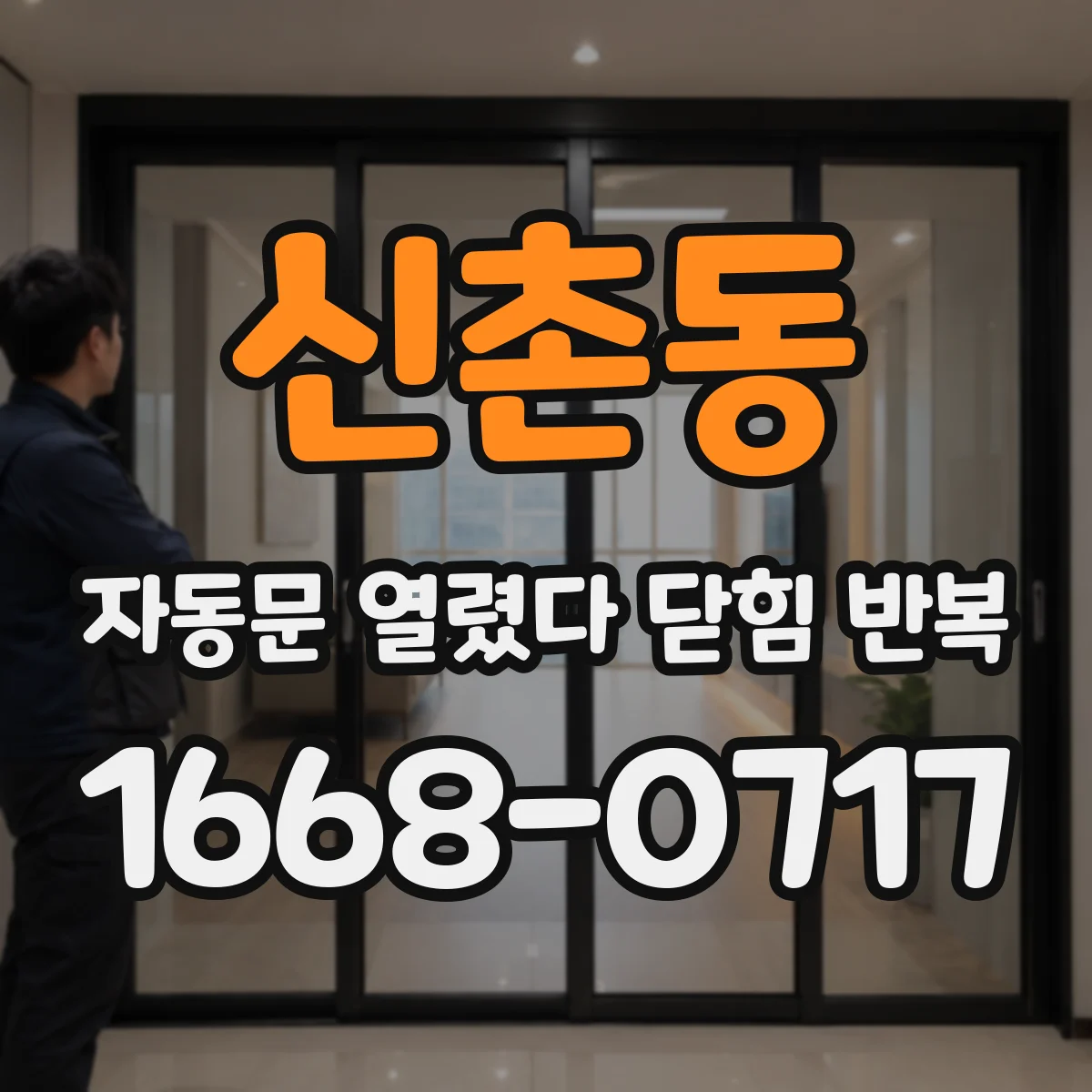 신촌동 자동문 열렸다 닫힘 반복 증상은 열림과 닫힘이 연달아 일어나거나, 정지 후 다시 작동하면서 나타납니다.