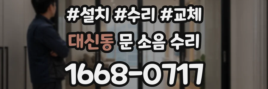 대신동 문 소음 수리