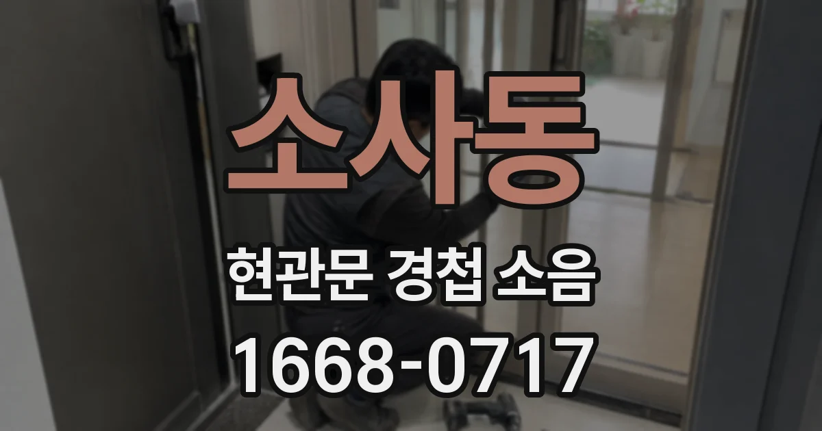 소사동 현관문 경첩 소음
