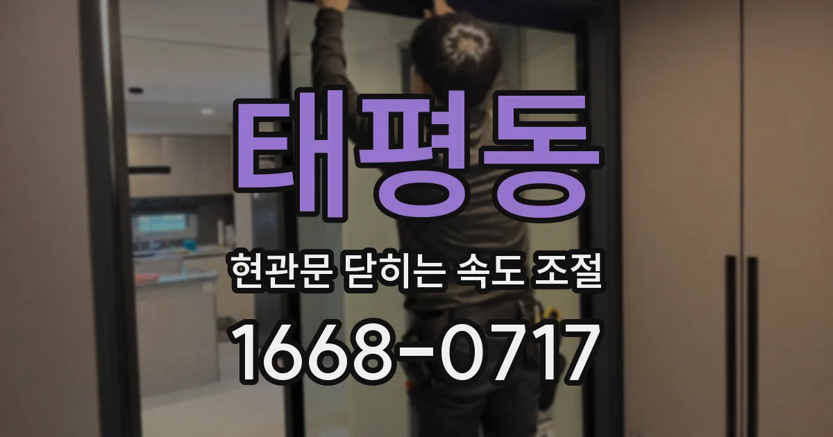 태평동 현관문 닫히는 속도 조절