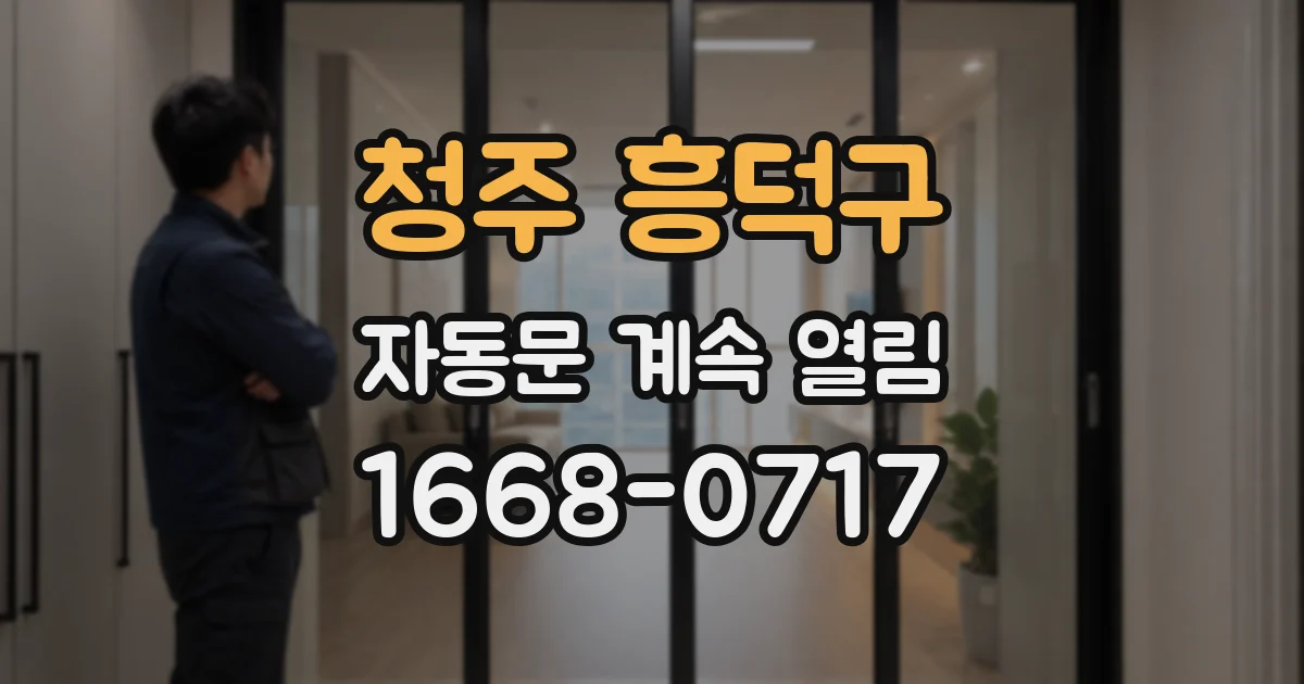 청주 흥덕구 자동문 계속 열림