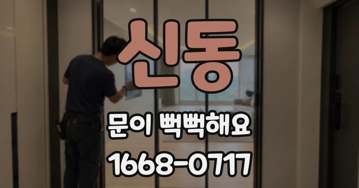 신동 문이 뻑뻑해요