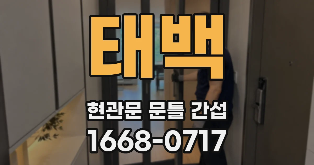 태백 현관문 문틀 간섭