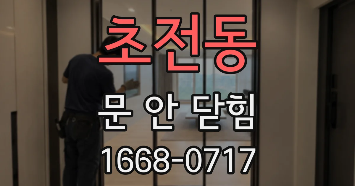 초전동 문 안 닫힘