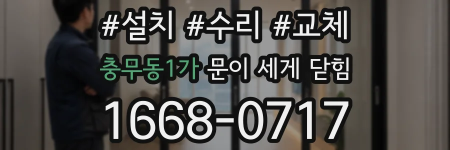 충무동1가 문이 세게 닫힘