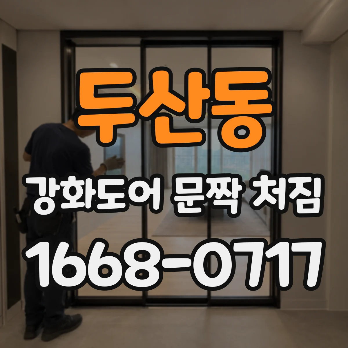 두산동 강화도어 문짝 처짐