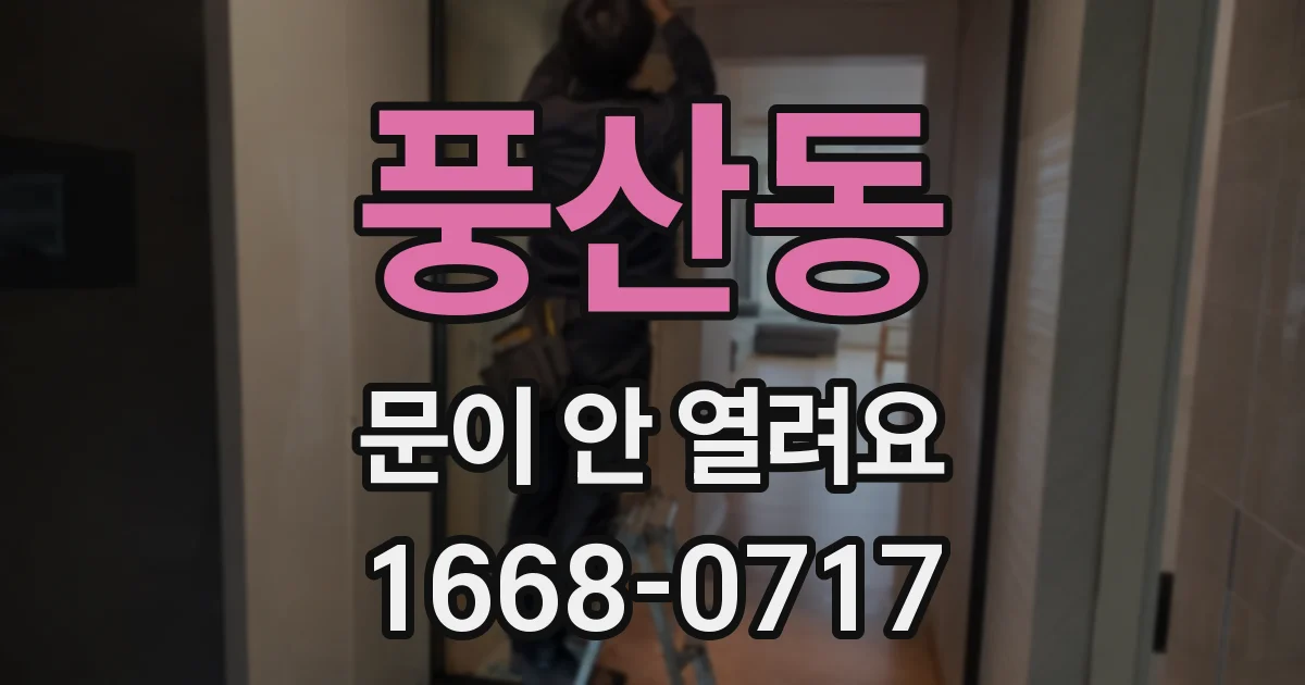 풍산동 문이 안 열려요