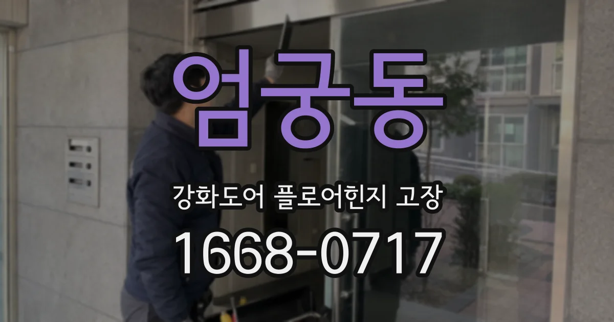 엄궁동 강화도어 플로어힌지 고장