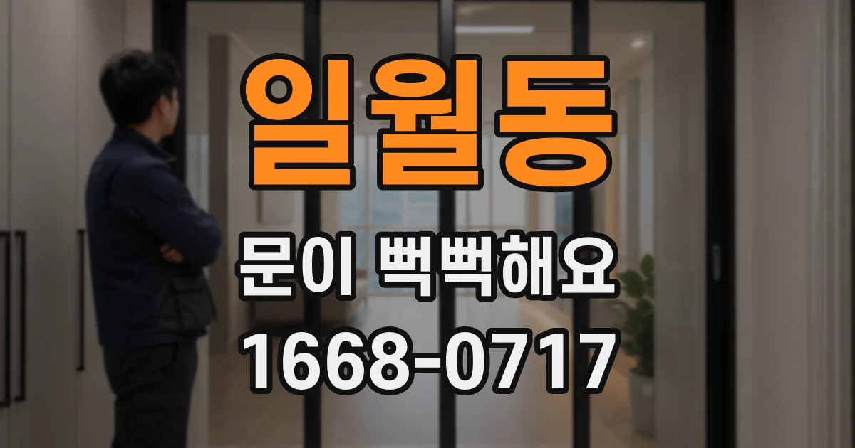일월동 문이 뻑뻑해요