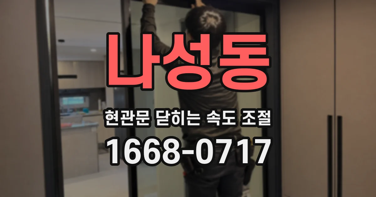 나성동 현관문 닫히는 속도 조절