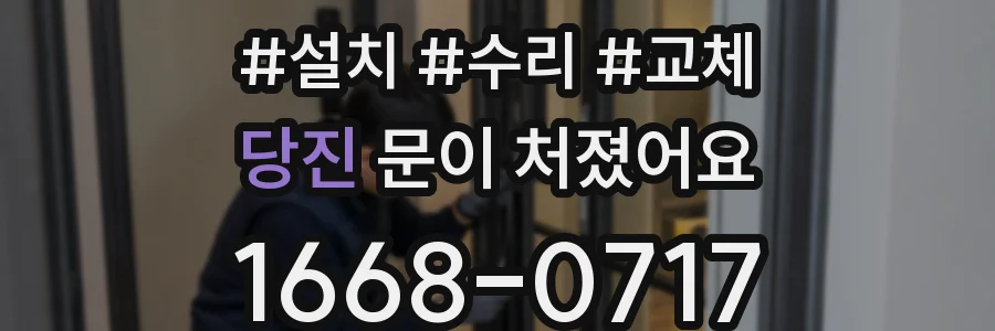 당진 문이 처졌어요