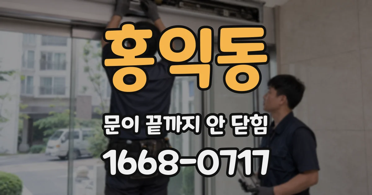 홍익동 문이 끝까지 안 닫힘