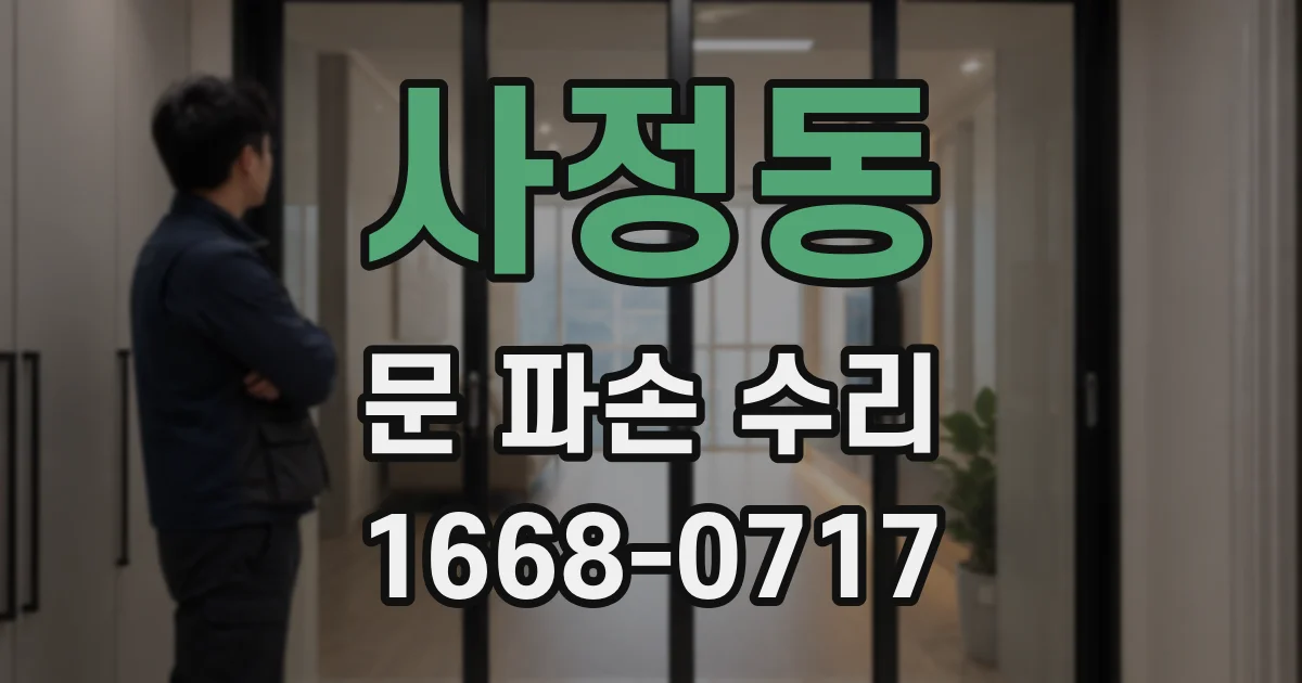 사정동 문 파손 수리