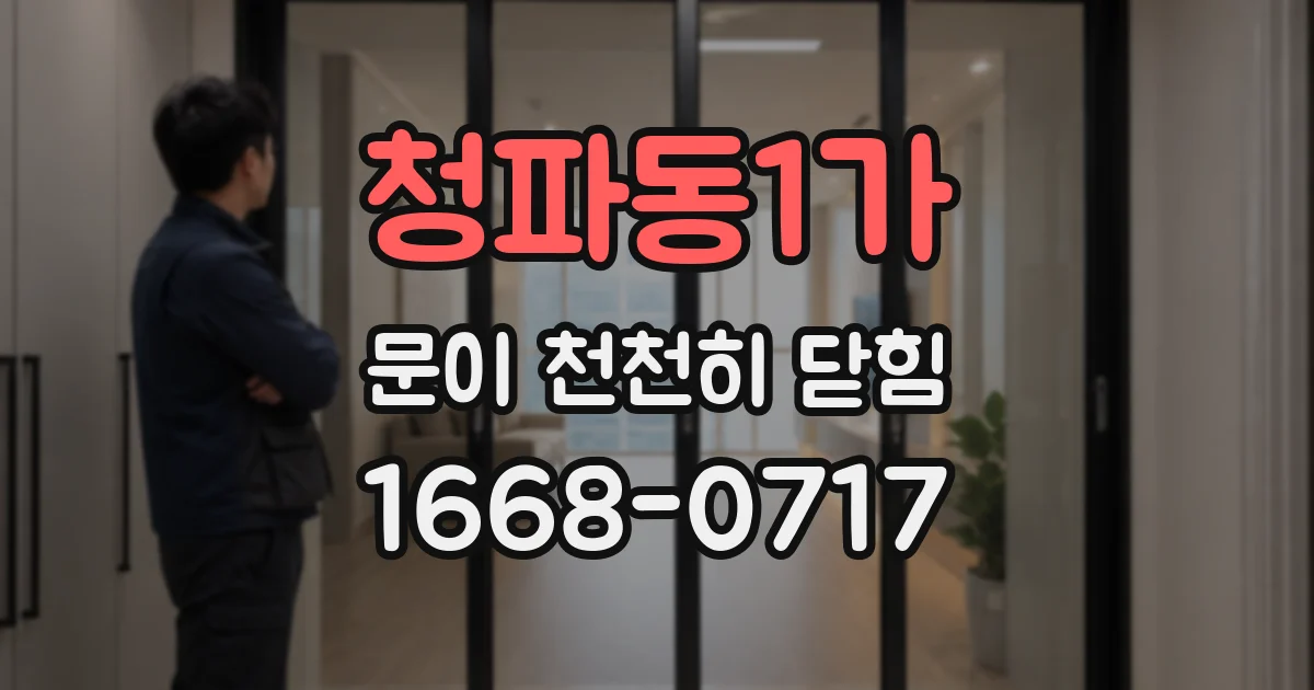 청파동1가 문이 천천히 닫힘