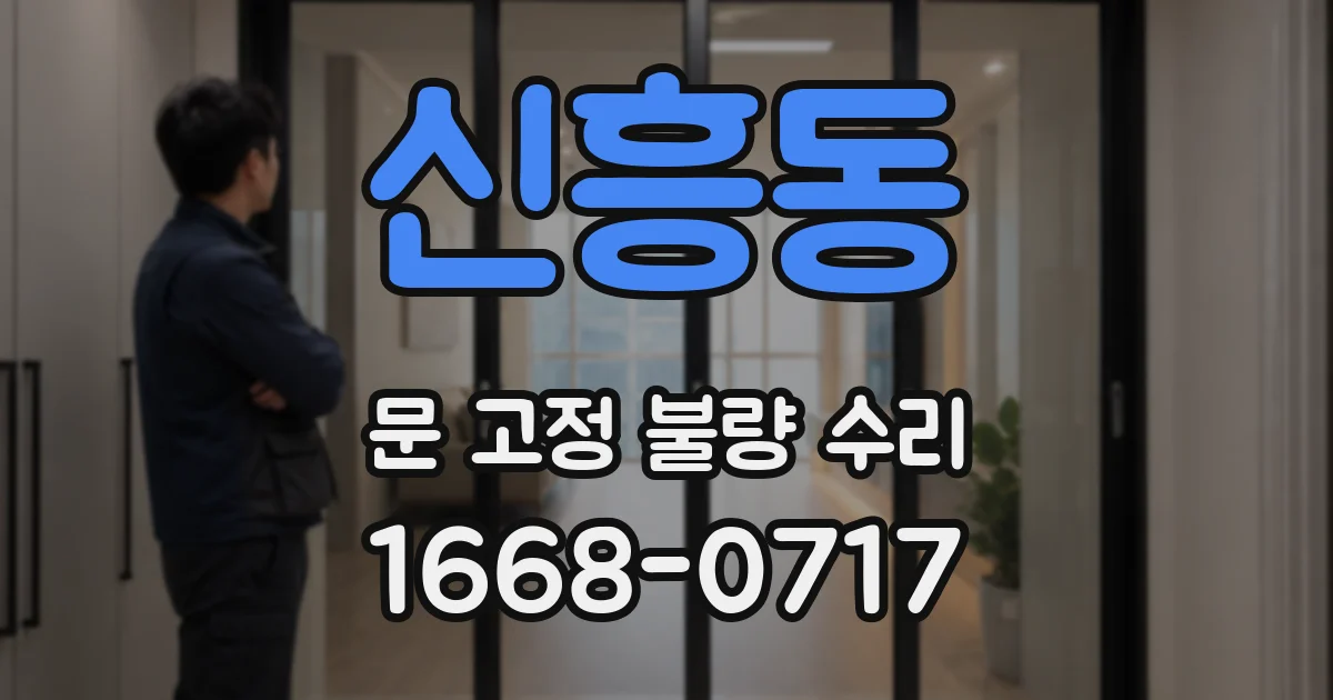 신흥동 문 고정 불량 수리