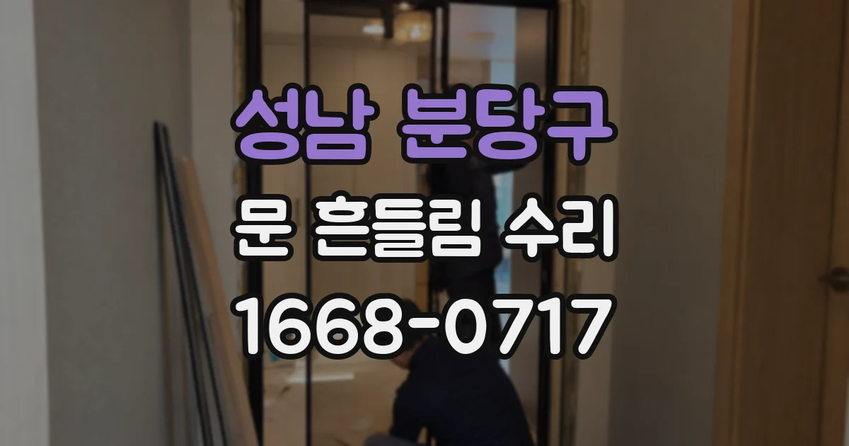 성남 분당구 문 흔들림 수리