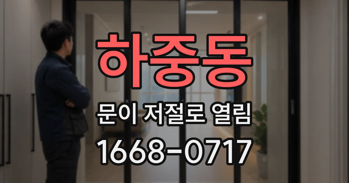 하중동 문이 저절로 열림