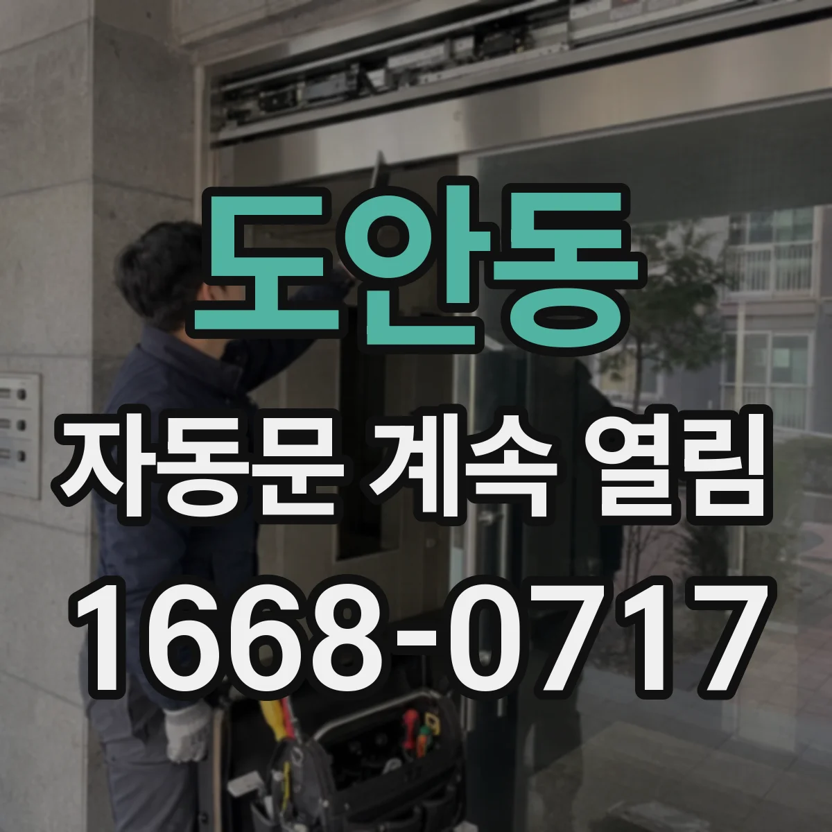 도안동 자동문 계속 열림