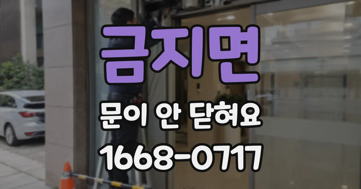 금지면 문이 안 닫혀요