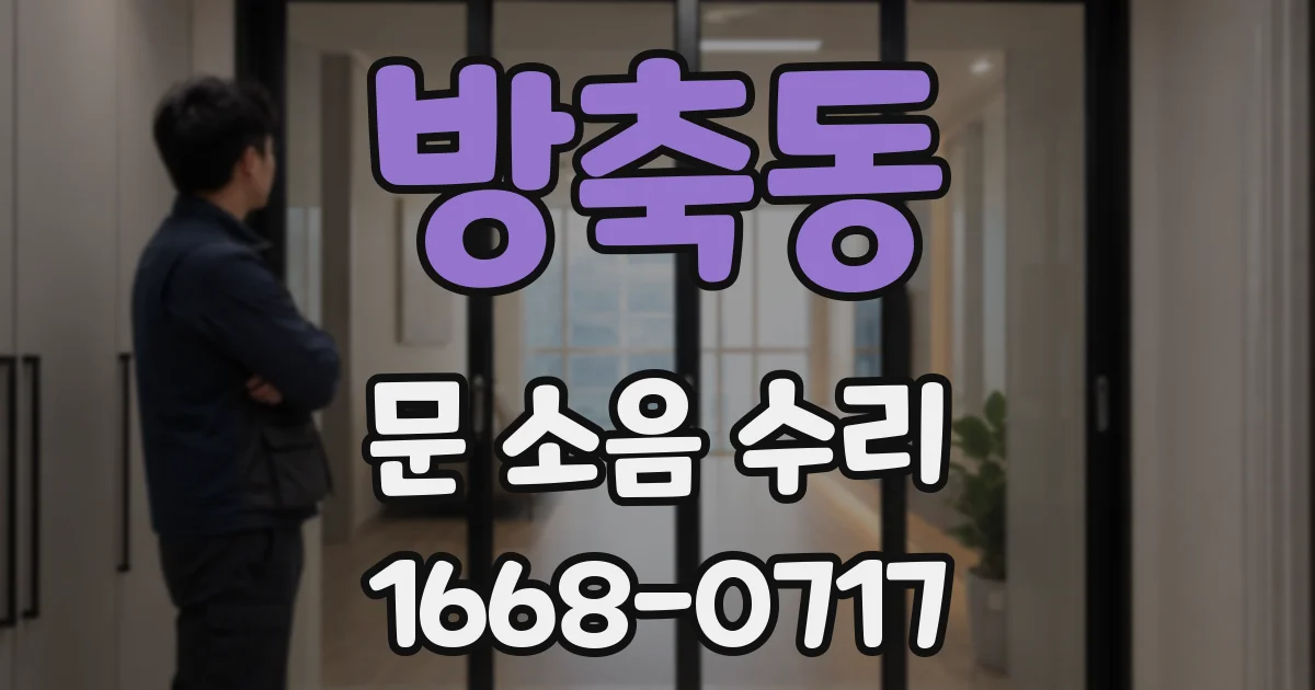 방축동 문 소음 수리