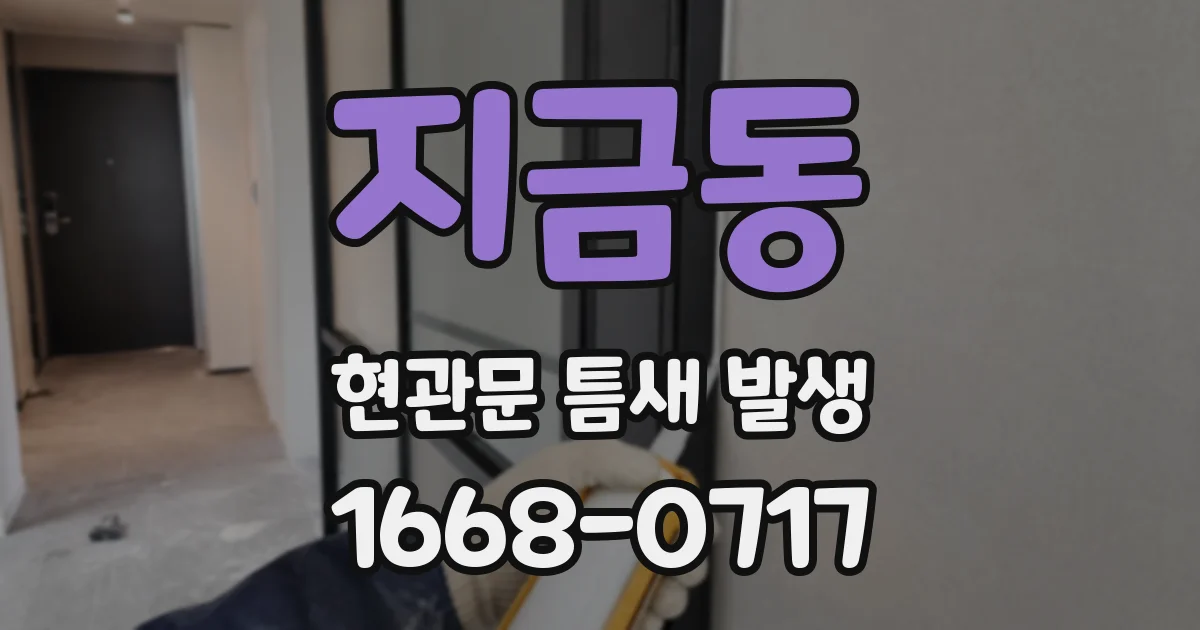 지금동 현관문 틈새 발생