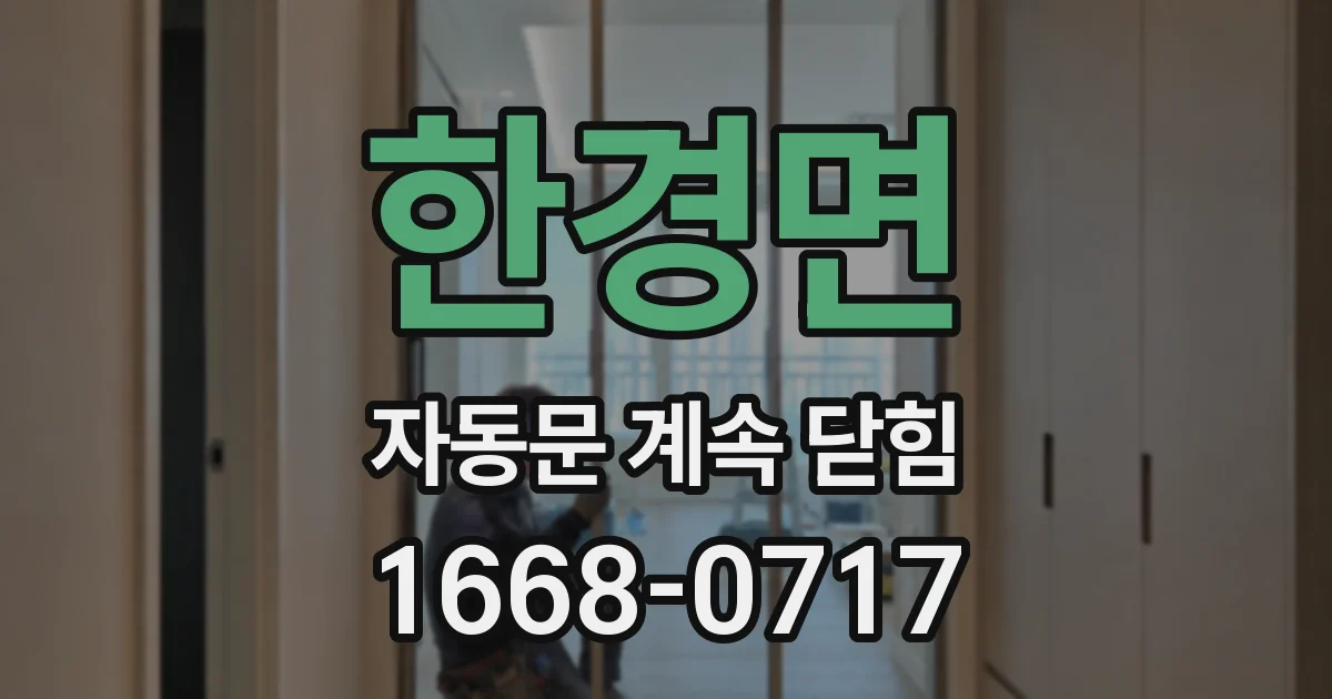 한경면 자동문 계속 닫힘