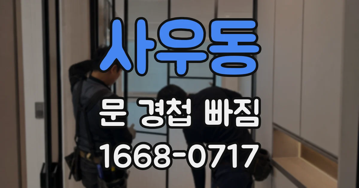 사우동 문 경첩 빠짐