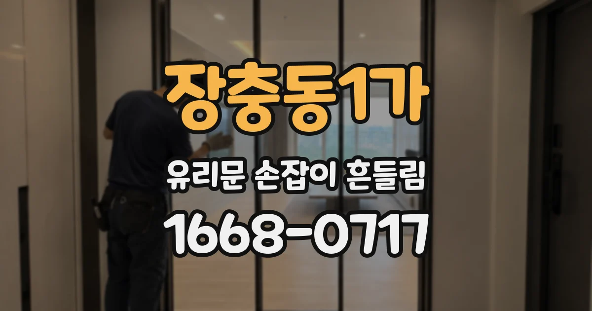 장충동1가 유리문 손잡이 흔들림