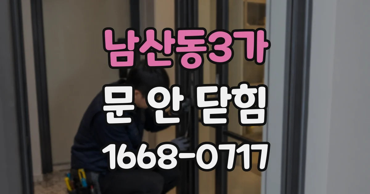 남산동3가 문 안 닫힘