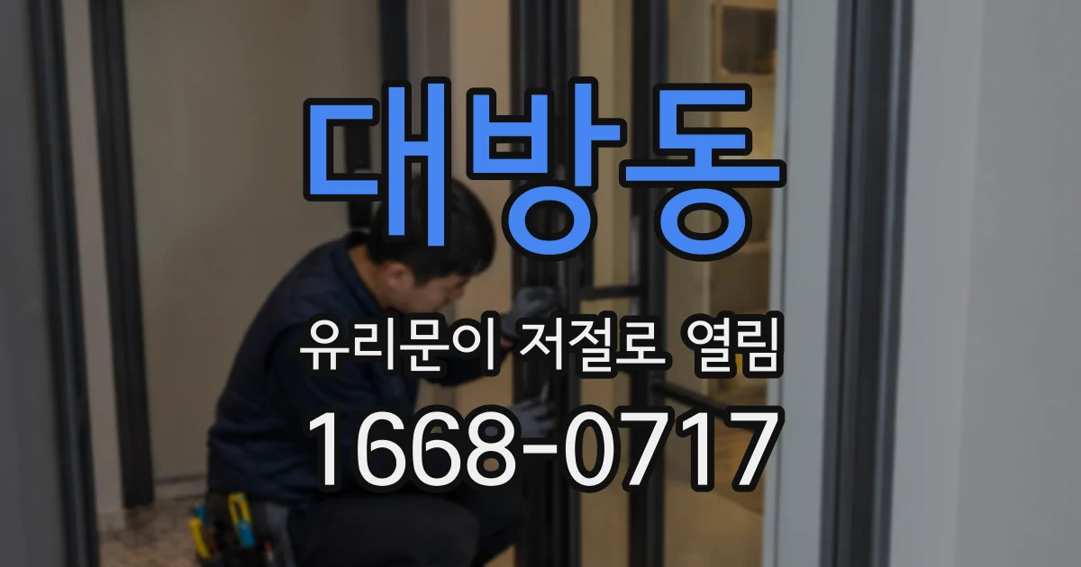 대방동 유리문이 저절로 열림
