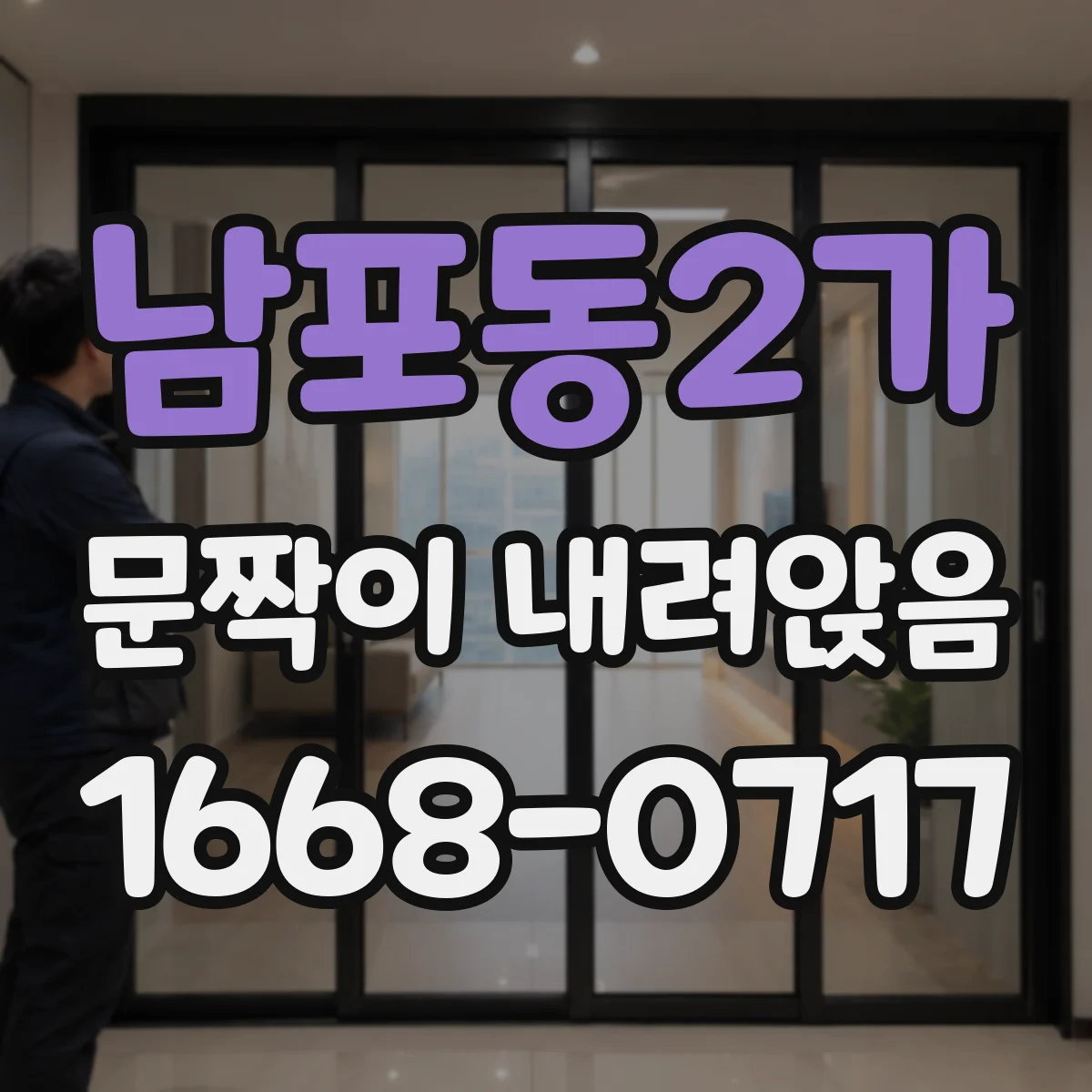 남포동2가 문짝이 내려앉음