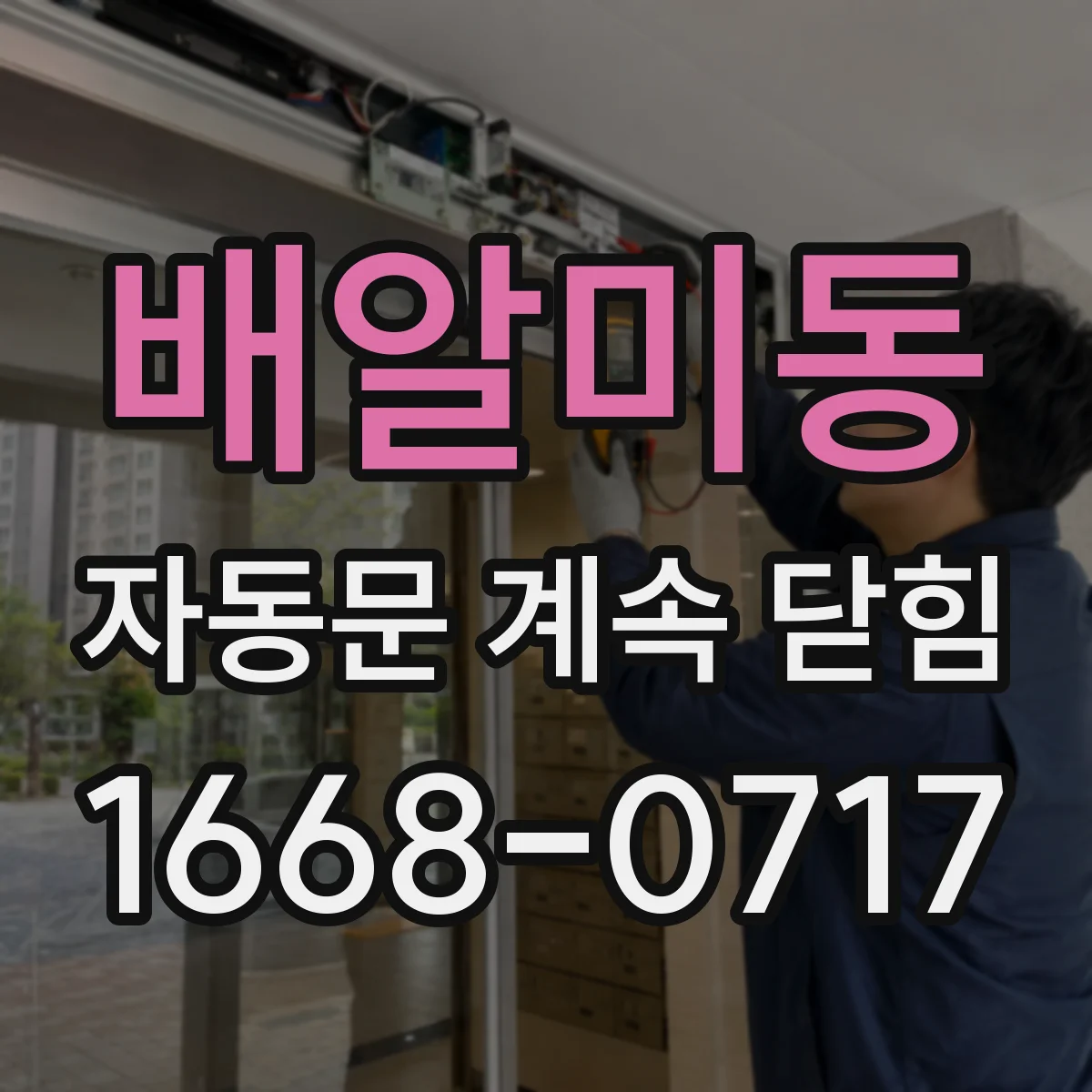 배알미동 자동문 계속 닫힘