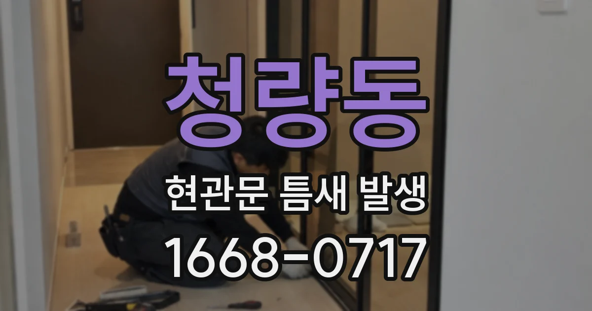 청량동 현관문 틈새 발생