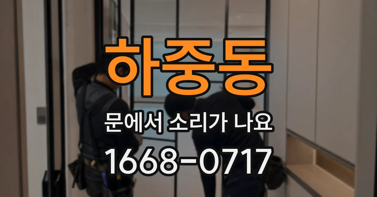 하중동 문에서 소리가 나요