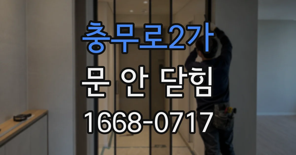 충무로2가 문 안 닫힘