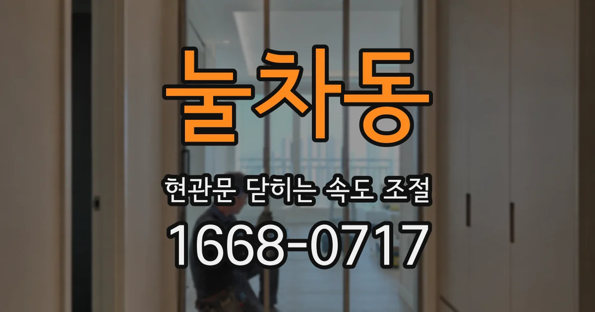 눌차동 현관문 닫히는 속도 조절