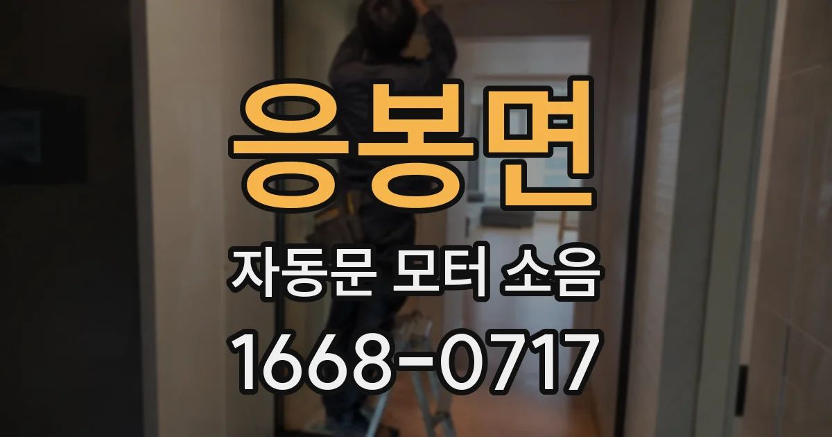 응봉면 자동문 모터 소음