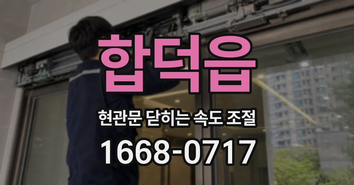 합덕읍 현관문 닫히는 속도 조절