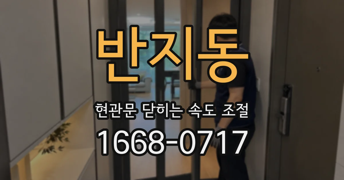 반지동 현관문 닫히는 속도 조절