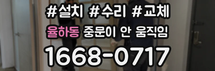 율하동 중문이 안 움직임